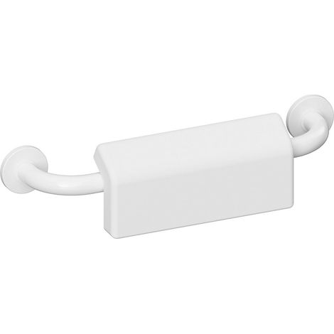 Poignée de maintien HANDICAP avec dossier, 500 mm, blanche (1/3)