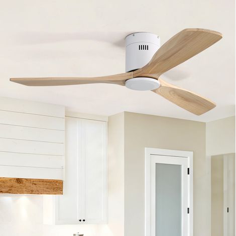 Ventilateur de plafond Ø132 cm, moteur DC réversible, 6 vitesses, télécommande, minuterie, fonctionnement silencieux (1/5)