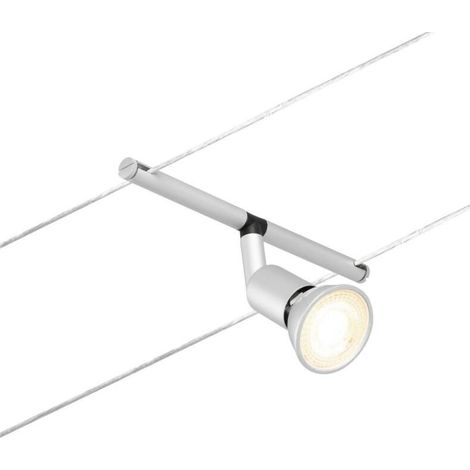 – Lampe de suspension sur câble BT GU5.3 chrome mat – Montage mural/plafond – Compatible avec systèmes de câbles – 12V DC 10W - Y683602 (1/5)