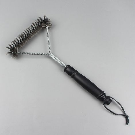 Spazzola di pulizia triangolare a forma di T in acciaio inox, spazzola per la pulizia della griglia, spazzola per barbecue, adatta per Weber, adatta per GFTIME (1/5)
