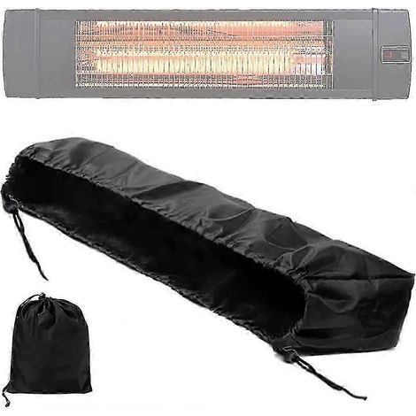Housse de chauffage extérieur noire 30 x 9,5 x 6,5 pouces - étanche et anti-poussière, murale (1/4)