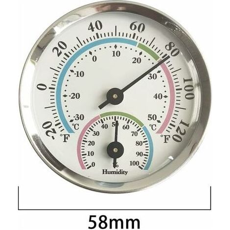 Thermo hygromètre, hygromètre de température, thermomètre intérieur et hygromètre intérieur, pour intérieur ou extérieur, résistant aux hautes températures (couleur) (1/4)