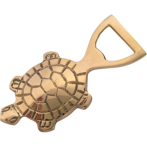 Abrebotellas de tortuga marinera de latón dorado 11 cm (1/5)
