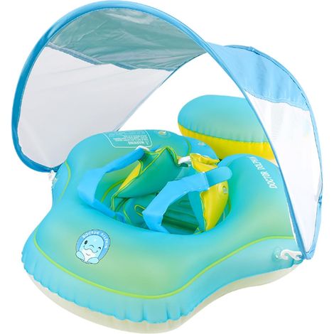 Bouée de natation pour bébé avec pare-soleil amovible UPF50+, aide à la natation pour la piscine, flottant, siège de sécurité réglable, pour enfant de 6 à 36 mois (1/5)
