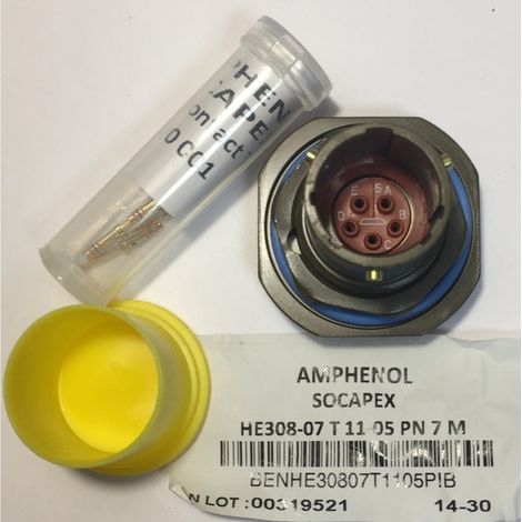 Amphenol Souriau HE308-07T11-05PN7M Contact circulaire aux normes MIL 32pos. Male - MIL-DTL-38999
