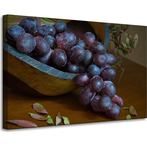 Leinwanddruck „Küche Traube“, 90 x 60 cm