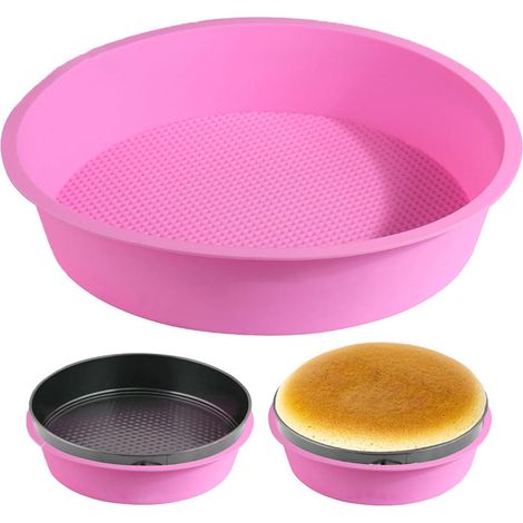 Moule À Gâteau Rond En Silicone - 4 6 8 10 Pouces - Pour Bain-Marie Anti-fuite - Hauteur 6 Cm - Usage Pâtisserie - 1 Pièce (1/5)