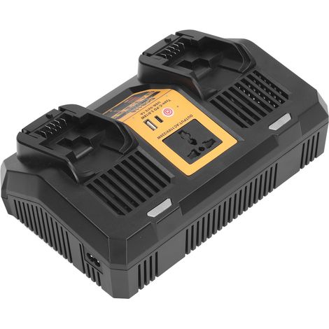 Chargeur de batterie lithium 2 ports USB 12V 14,4V 20V avec onduleur 110V 220W, prise UE 100-240V (1/5)