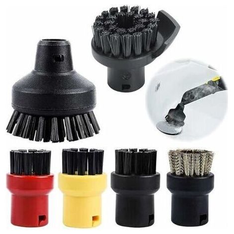 Lot de 6 brosses rondes pour nettoyeur vapeur Kärcher SC1 SC2 SC3 SC4 SC5 SC7 CTK10 Brosse de nettoyage vapeur 2 grandes buses brosses rondes + 4 petites buses brosses rondes (1/5)