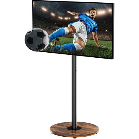 Support TV Mobile sur Pied avec roulettes pour TV 40–75 Design Moderne Hauteur Réglable Étagère Intégrée Compatibilité VESA 200×200 à 600x400 Charge 50 kg Salon (1/5)
