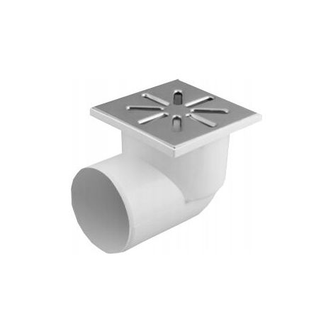 Rejilla de desagüe 15x15cm desagüe LATERAL Ø110 AQUER