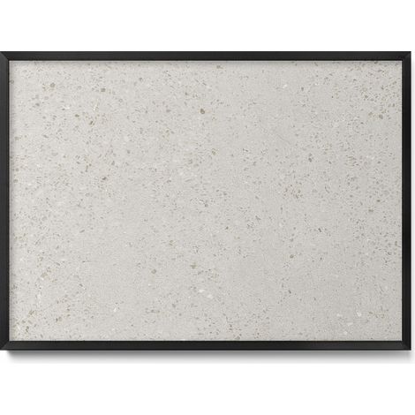 Tableau Magnétique en Métal pour Aimants - Motif Grès clair - Minimaliste - Cadre Noir - 70x50 cm - Tableau Métallique Aimanté