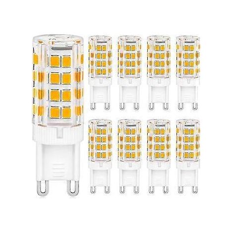 Lot de 8 ampoules LED G9, 5 W, blanc chaud 3000 K, 500 lm, équivalent à une ampoule halogène de 50 W, 220-240 V CA, non dimmables, sans scintillement, pour chambre à coucher. (1/5)