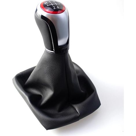 Pomello del cambio in pelle per Skoda Octavia 2 A5 A6 (2004-2012) (1/5)