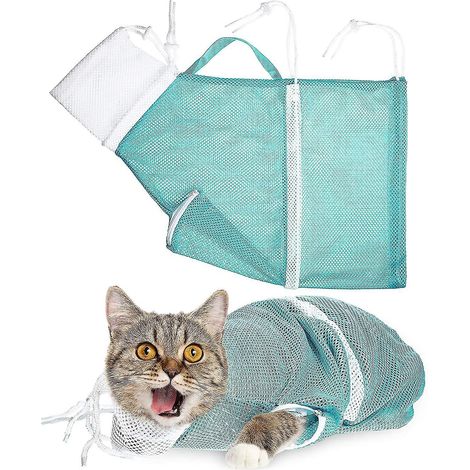 Sac de bain pour chat, sac de douche nettoyant pour chat - Anti-morsure réglable (1/5)