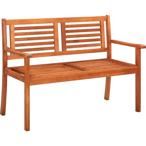 Maison Exclusive - Panchina da Giardino 2 Posti e Cuscino 120cm Massello Eucalipto