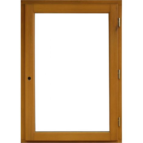 Ventana de Madera 1 Hoja H115 x L80 cm con Marco de Mesa Tirador Derecho GD MENUISERIES (1/5)
