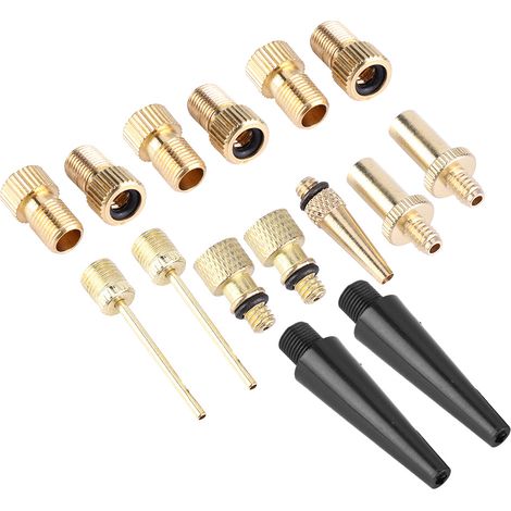15 adaptateurs de valve pour vélo (compatibles SV, AV et DV) et ballons gonflables (1/5)