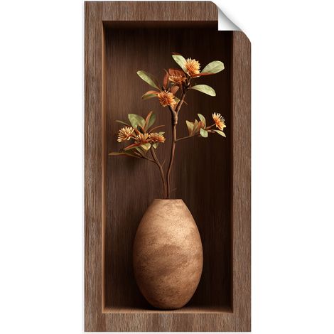 Selbstklebendes Poster – Wandsticker Pandabären in Blumen 50x100 cm (1/3)
