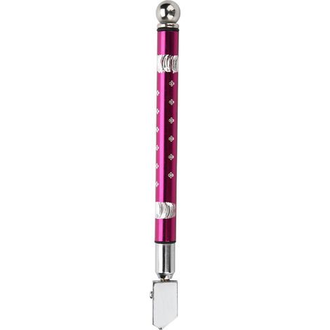 Coupe-verre portatif de type roue avec poignée antidérapante pour coupe de verre de 3 à 15 mm (violet) (1/5)