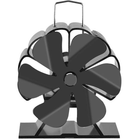 Ventilateur de poêle Black Heat alimenté par la chaleur, sans pile ni électricité, avec 6 pales (1/5)