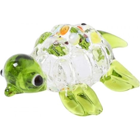 1 Figurine tortue, verre soufflé main, finition émaillée, objet décoratif, salon bureau jardin (1/5)