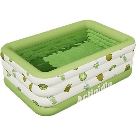 Piscine gonflable pour bébé 130 x 70 x 35 cm – PVC haute densité – Système de drainage portable – Pataugeoire rectangle (1/4)