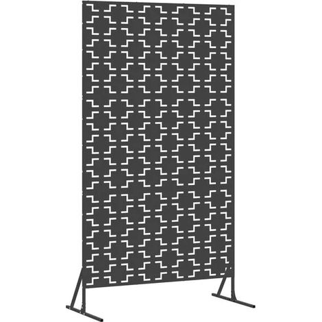 Paravent noir, 100 x 50 x 180 cm, acier.