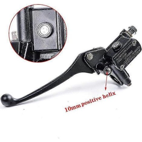 Maître-cylindre de frein hydraulique avant droit pour moto tout-terrain, quad, cyclomoteur, scooter, buggy, karting, motocross - montage sur rétroviseur gauche (1/5)