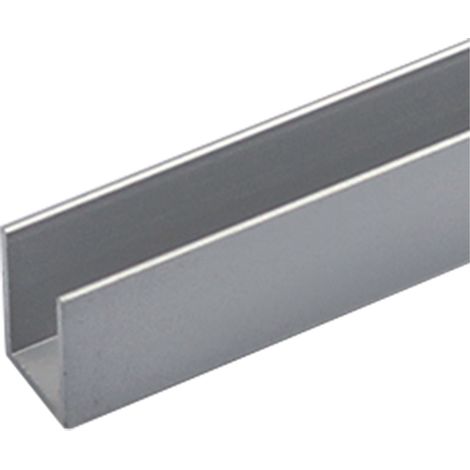 PROFILO PER FAI DA TE TIPO 'U' mm 10 x 10 x 1 - mt 2 col.argento- 10 pezzi  - UNIKO