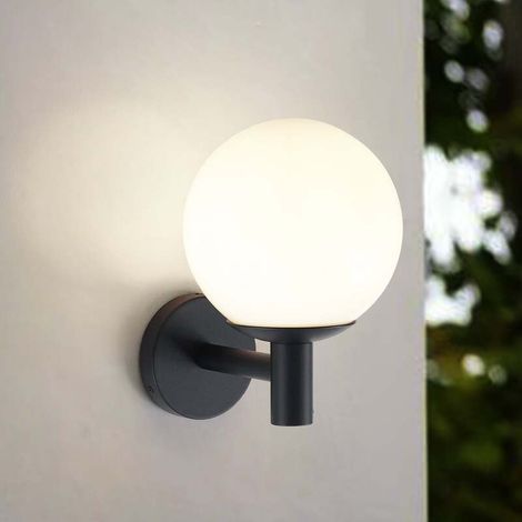[NEUWERTIG] B-Ware Lindby Außenwandleuchte Dangan LED Gartenlampe Wandleuchte dimmbar schwarz weiß (1/2)