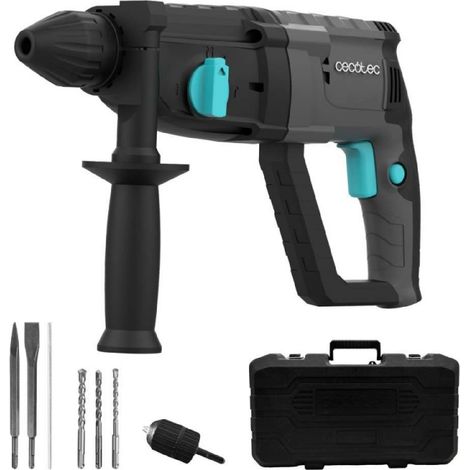 Cecotec Marteau perforateur SDS PowerForce 4000 Atomic. 800 W, énergie d’impact 3 J, 3-en-1, adaptateur forets.