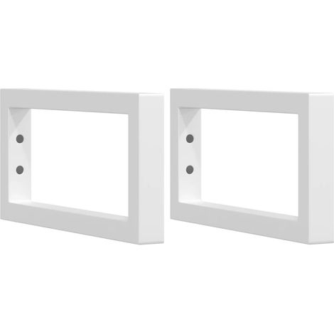Maison Exclusive - Reggimensole per Lavabo 2 pz Bianche Rettangolari in Acciaio