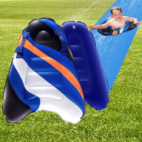 Bodyboard gonflable pour enfants et adultes, toboggan aquatique d'été, jouet de piscine pour jardin, pelouse, fêtes en plein air, jaune