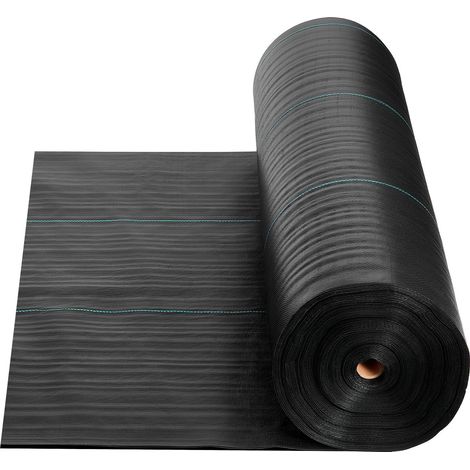 Tissu de barrière anti-mauvaises herbes robuste 18x762m,géotextile noir pour jardinage,contrôle des mauvaises herbes,couverture de sol (1/5)