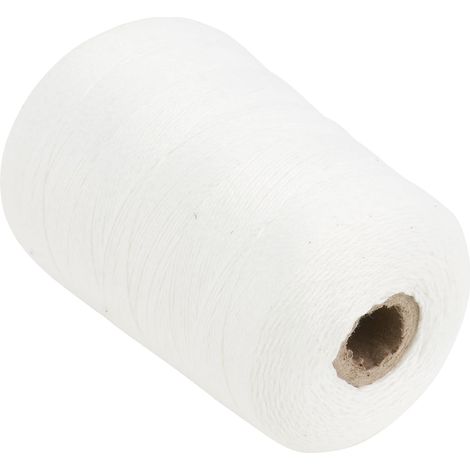 Corde Bobine de 500 M 0,8 Mm en Coton Blanc pour Ficeler Saucisses et Présenter Viandes pour Emballage Alimentaire et Décoration DIY (1/5)