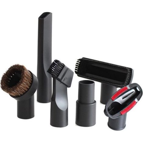 Juego de boquillas para aspiradora, 6 piezas, compatible con Miele, Philips, AEG, Karcher, Bosch, Numatic, Nilfisk, accesorio universal, negro (1/5)