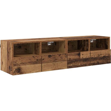 Maison Exclusive - TV-Wandregale 2 pcs Altholz 60 x 30 x 30 cm Ho