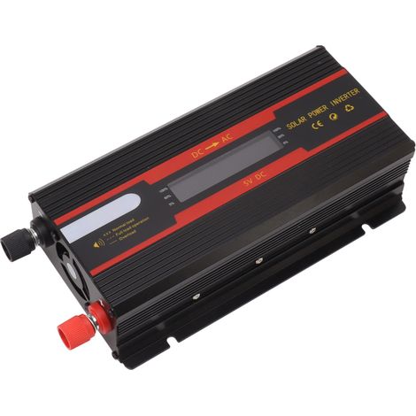 Convertisseur de puissance universel double tension 1000 W (12 V/24 V-220 V) pour voiture, avec écran LCD. (1/5)