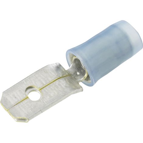 TE Connectivity 140971-2 Flachstecker Steckbreite: 6.3 mm Steckdicke: 0.8 mm 180 ° Teilisoliert Bla