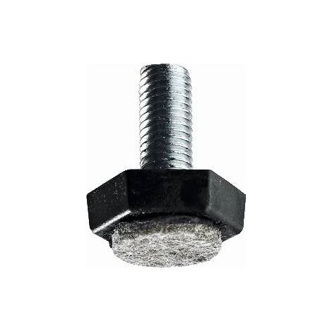 Hettich Möbelfuß mit Filz M10 x 30 mm Stahl/Kunststoff/Filz, 2 Stück Möbelbeschläge