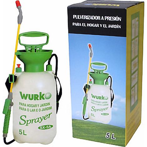 WURKO pulverizador bomba 5 l 5480 , Pulverizador con bomba 5 L SXCS5A, WurkoPulverizador de presión para casa y jardínPara uso con pesticidas, desinfectantes o médicosL