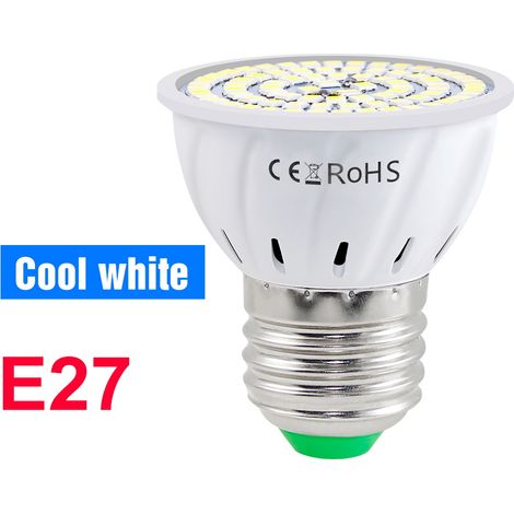 Ampoule de plafond LED spot (blanc froid, 60 LED, culot E27), 220 V, lampe à économie d'énergie (1/5)