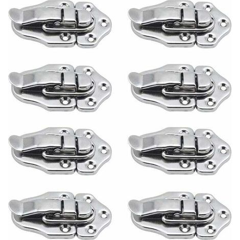 8 Fermoir à bascule loquets Verrou à bascule Fermeture a Levier Fermeture pour coffret à bijoux Coffrets Cadeaux Coffre à Outils valise et Coffre - Argent (1/5)