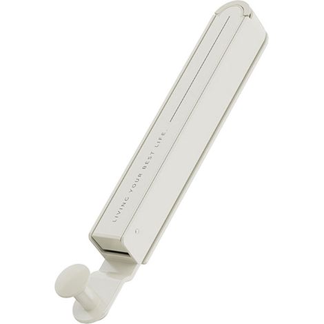 Crochet de Rangement pour Vêtements, Pliable, sans Perçage, Range 6 Cintres, pour Salle de Bain et Chambre, Blanc, 25 cm, Crochet 3 cm (1/5)