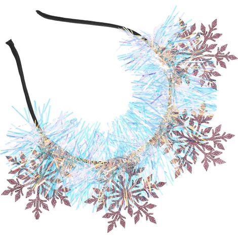 Bandeau à paillettes flocon de neige compatible avec la décoration rose de Noël (1/5)