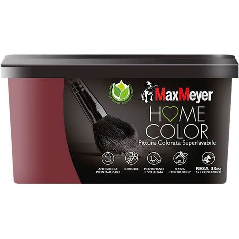 Max Meyer Idropittura Superlavabile Sangria 2.5 L - Finitura Vellutata