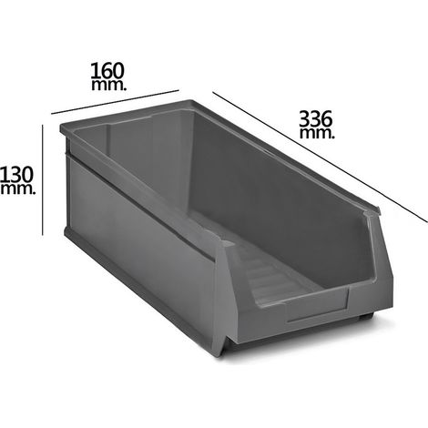 Contenitore impilabile grigio nº53 336x160x130 mm.