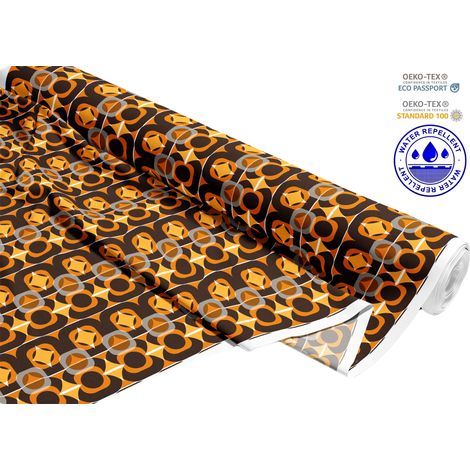 TESSUTI DECORATIVI PER ESTERNI OXFORD - Motivo geometrico arancione I DR104 (1/5)