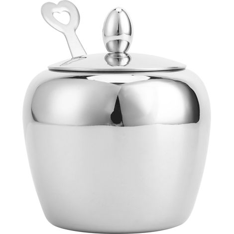 Sucrier en acier inoxydable 304 avec cuillère à bec verseur, bol à sel, poivre et épices pour la cuisine (1/5)